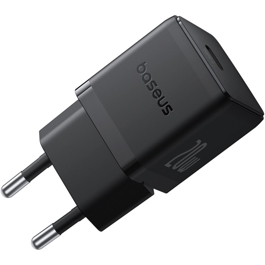 Зарядний пристрій BASEUS Palm Fast Charger 1C 20W EU Cosmic Black w/Type-C to Lightning cable (E0116401)