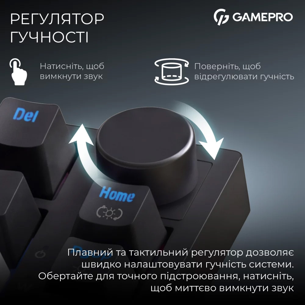 Клавіатура бездротова GAMEPRO Asgard Valhalla MK160 QLAB Sakura Switch Black