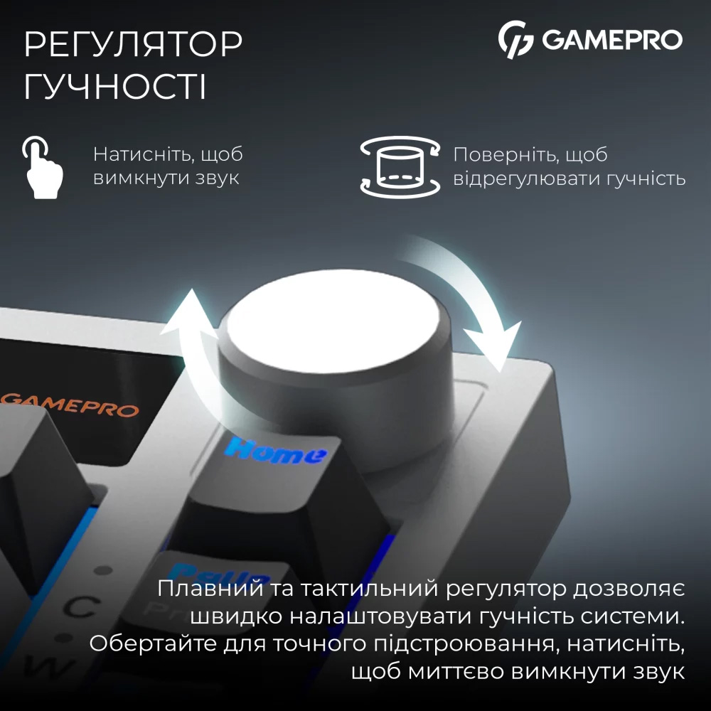 Клавіатура бездротова GAMEPRO Asgard Valhalla Pro MK160 QLAB Sakura Switch White
