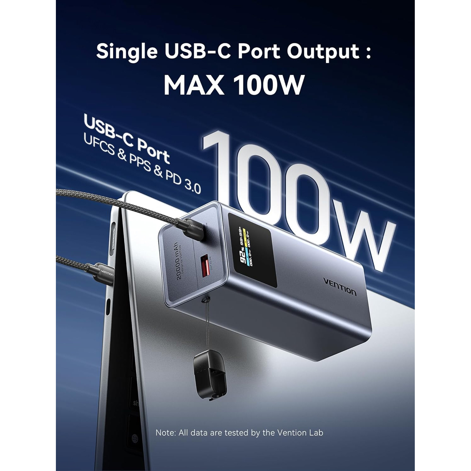 Повербанк VENTION FKCH0 100W 20000mAh Gray