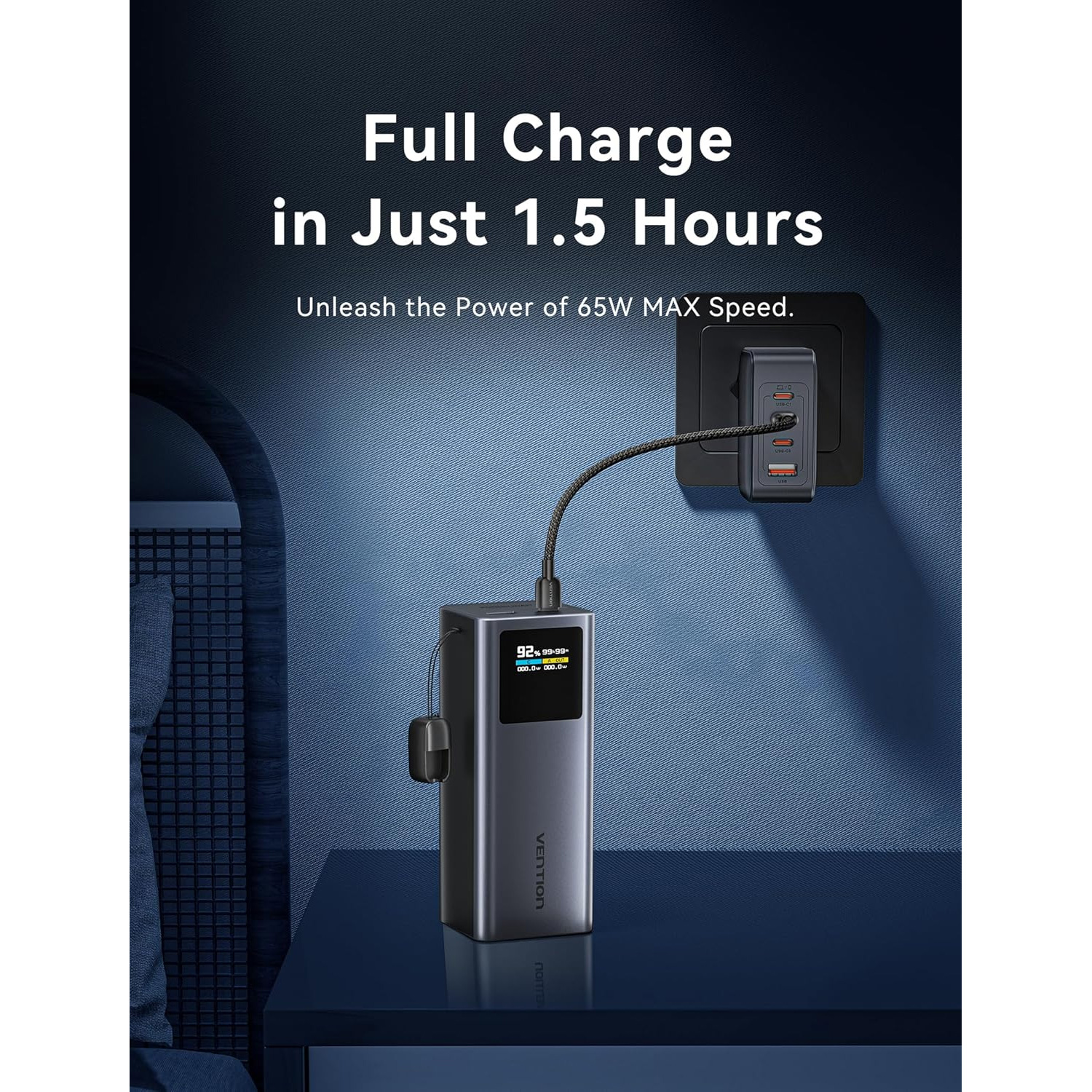 Повербанк VENTION FKCH0 100W 20000mAh Gray