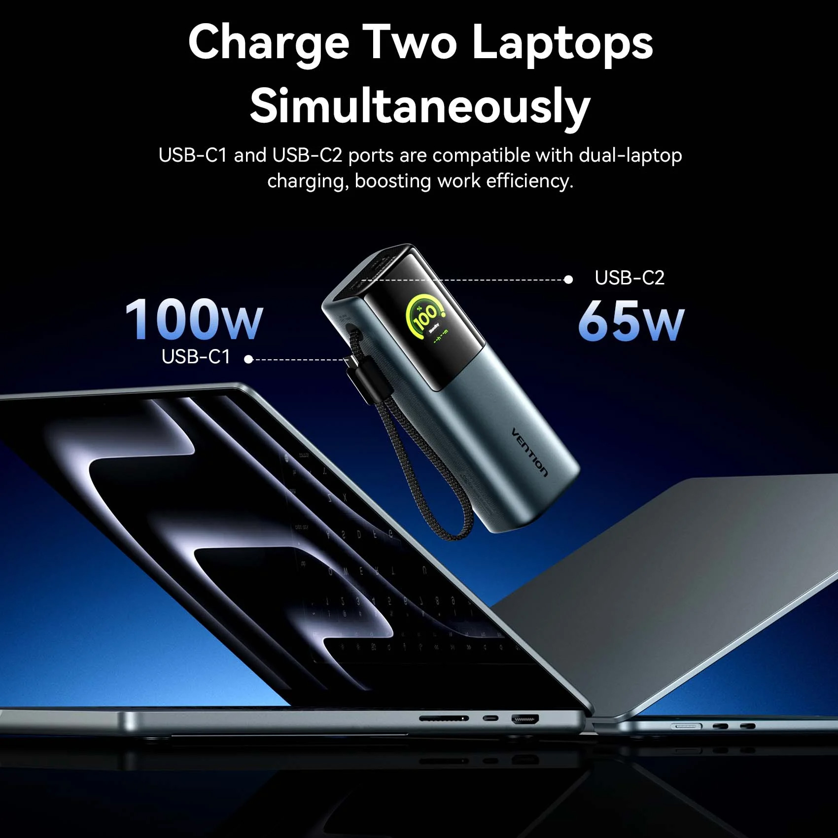 Повербанк VENTION FKFH0 165W 20000mAh Gray