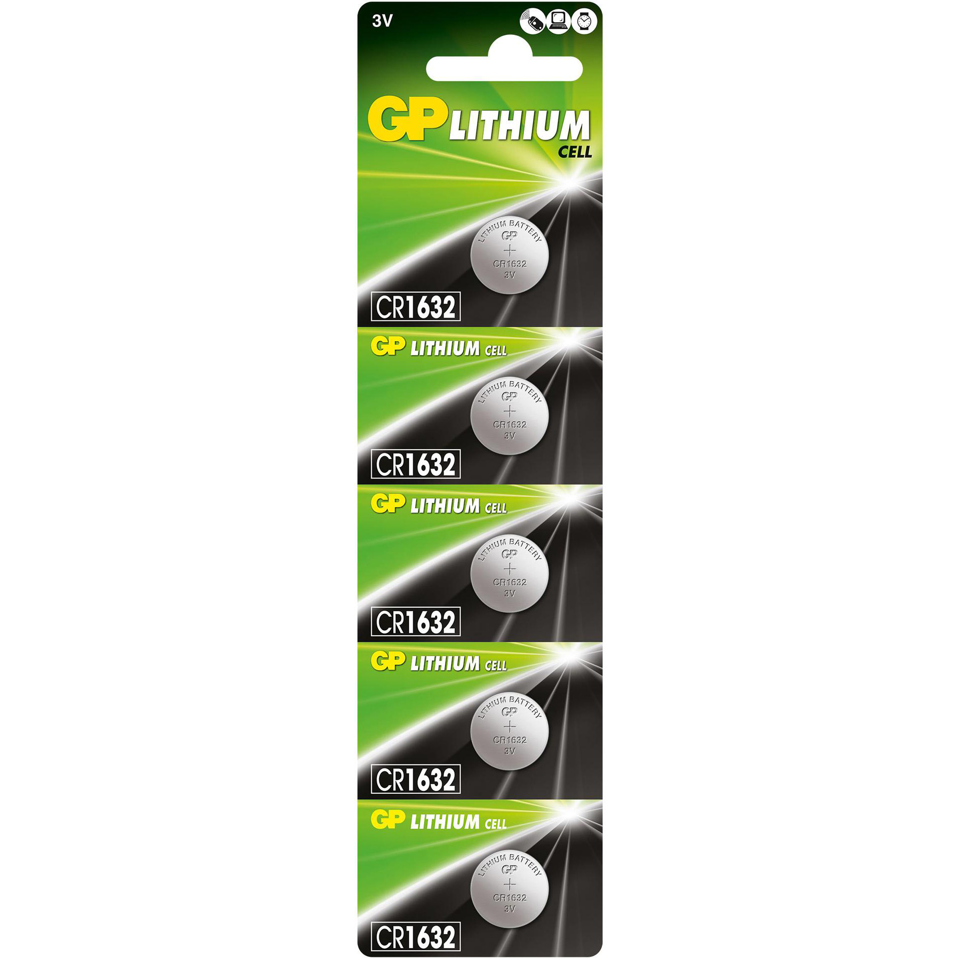 Батарейка GP Lithium CR1632 5шт/уп (CR1632-7U5)