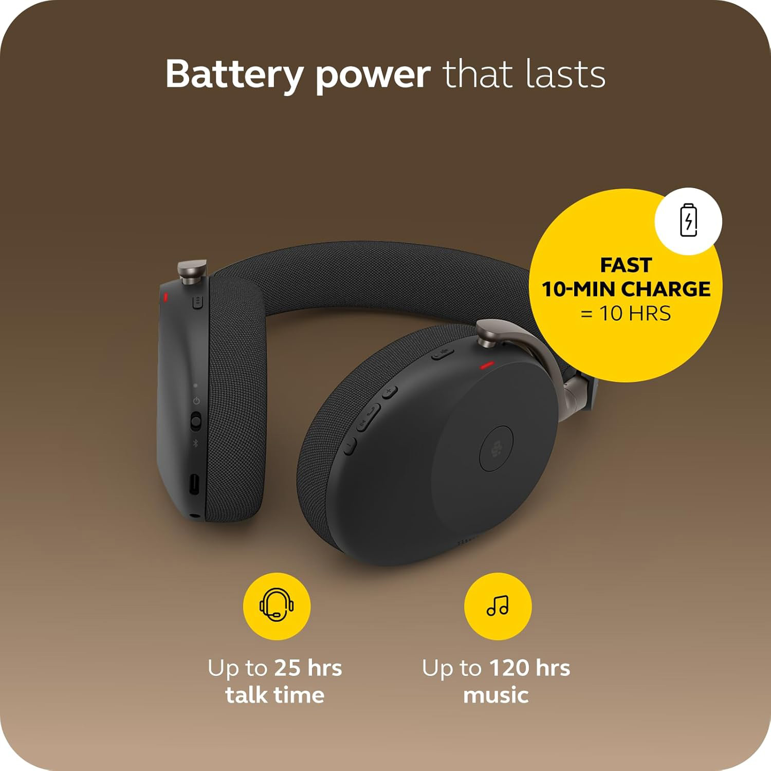Гарнітура бездротова JABRA Evolve3 85 MS USB-A Dongle Black (38599-999-899)