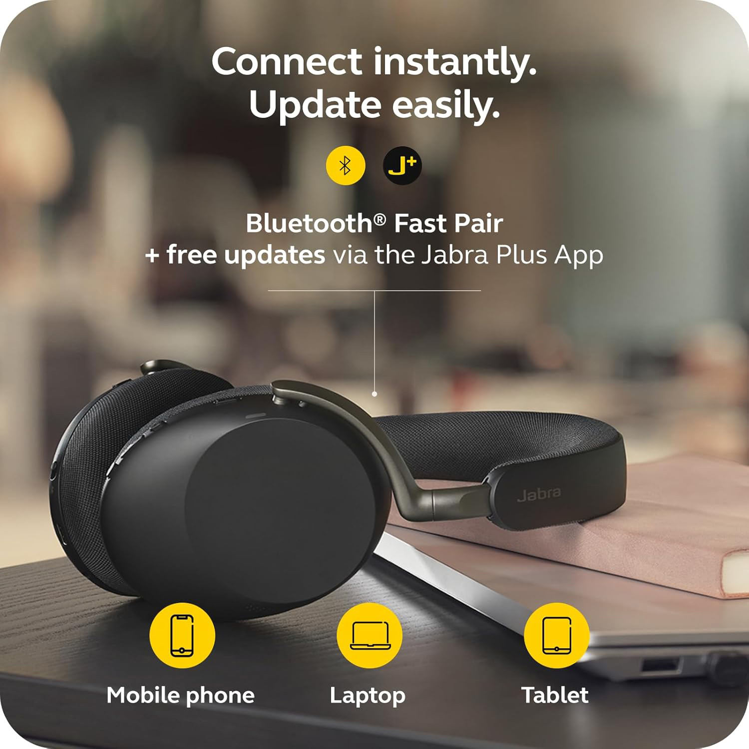 Гарнітура бездротова JABRA Evolve3 85 MS USB-A Dongle Black (38599-999-899)