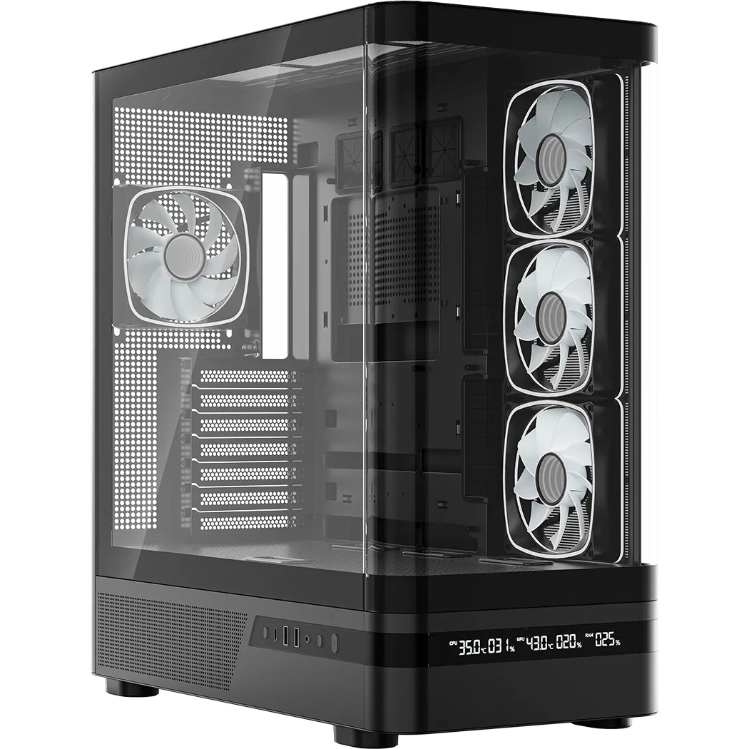 Корпус MODECOM Volcano AQ200 ARGB Midi Black (MC-A-AQ200-4FA-B)