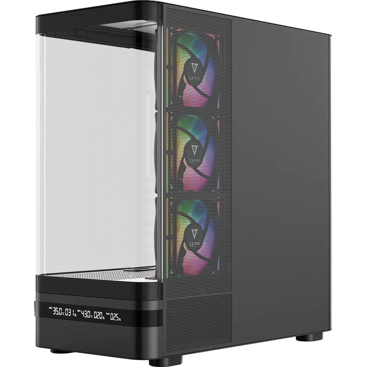 Корпус MODECOM Volcano AQ200 ARGB Midi Black (MC-A-AQ200-4FA-B)