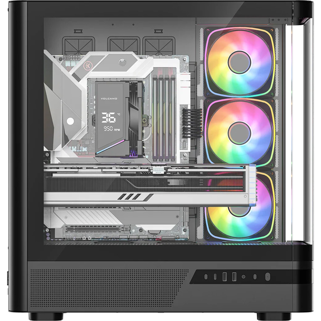 Корпус MODECOM Volcano AQ200 ARGB Midi Black (MC-A-AQ200-4FA-B)