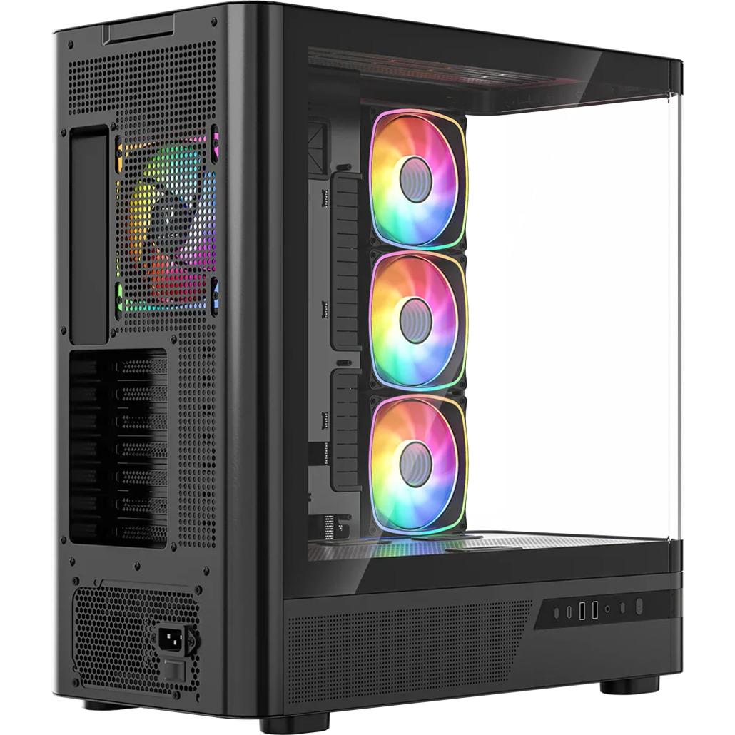 Корпус MODECOM Volcano AQ200 ARGB Midi Black (MC-A-AQ200-4FA-B)