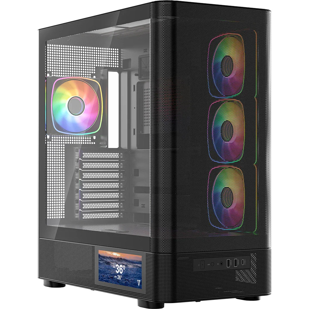 Корпус MODECOM Volcano AQ400 ARGB Midi Black (MC-A-AQ400-4FA-B)