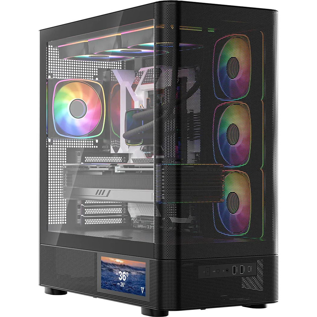 Корпус MODECOM Volcano AQ400 ARGB Midi Black (MC-A-AQ400-4FA-B)