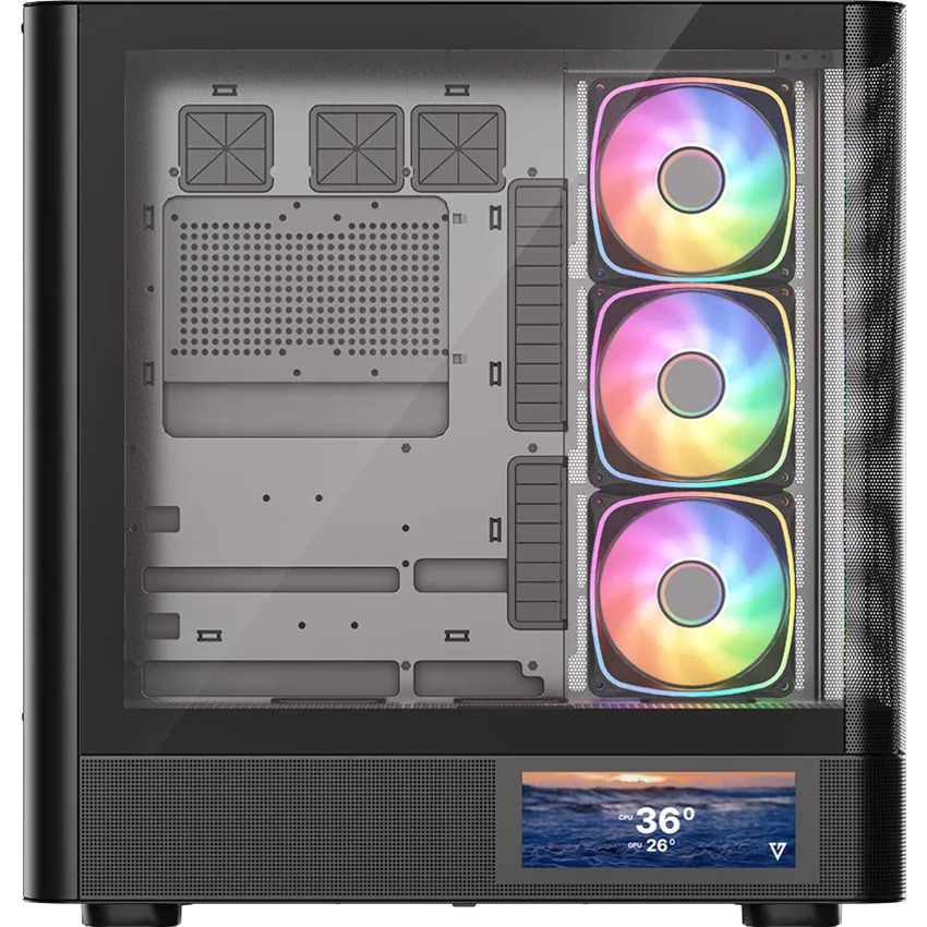 Корпус MODECOM Volcano AQ400 ARGB Midi Black (MC-A-AQ400-4FA-B)