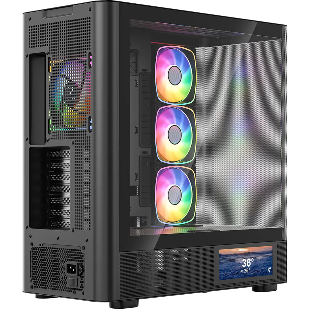 Корпус MODECOM Volcano AQ400 ARGB Midi Black (MC-A-AQ400-4FA-B)