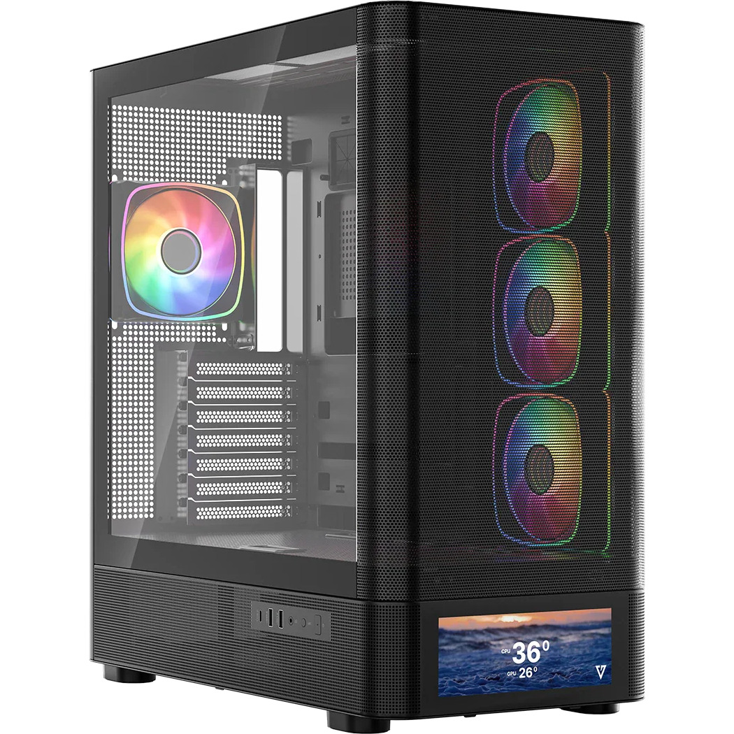 Корпус MODECOM Volcano AQ500 ARGB Midi Black (MC-A-AQ500-4FA-B)