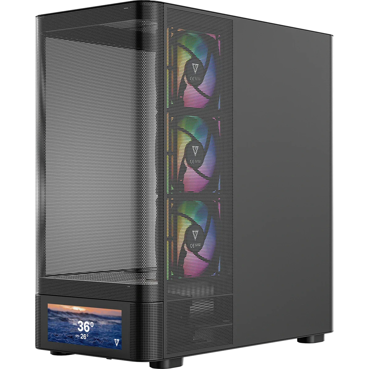 Корпус MODECOM Volcano AQ500 ARGB Midi Black (MC-A-AQ500-4FA-B)