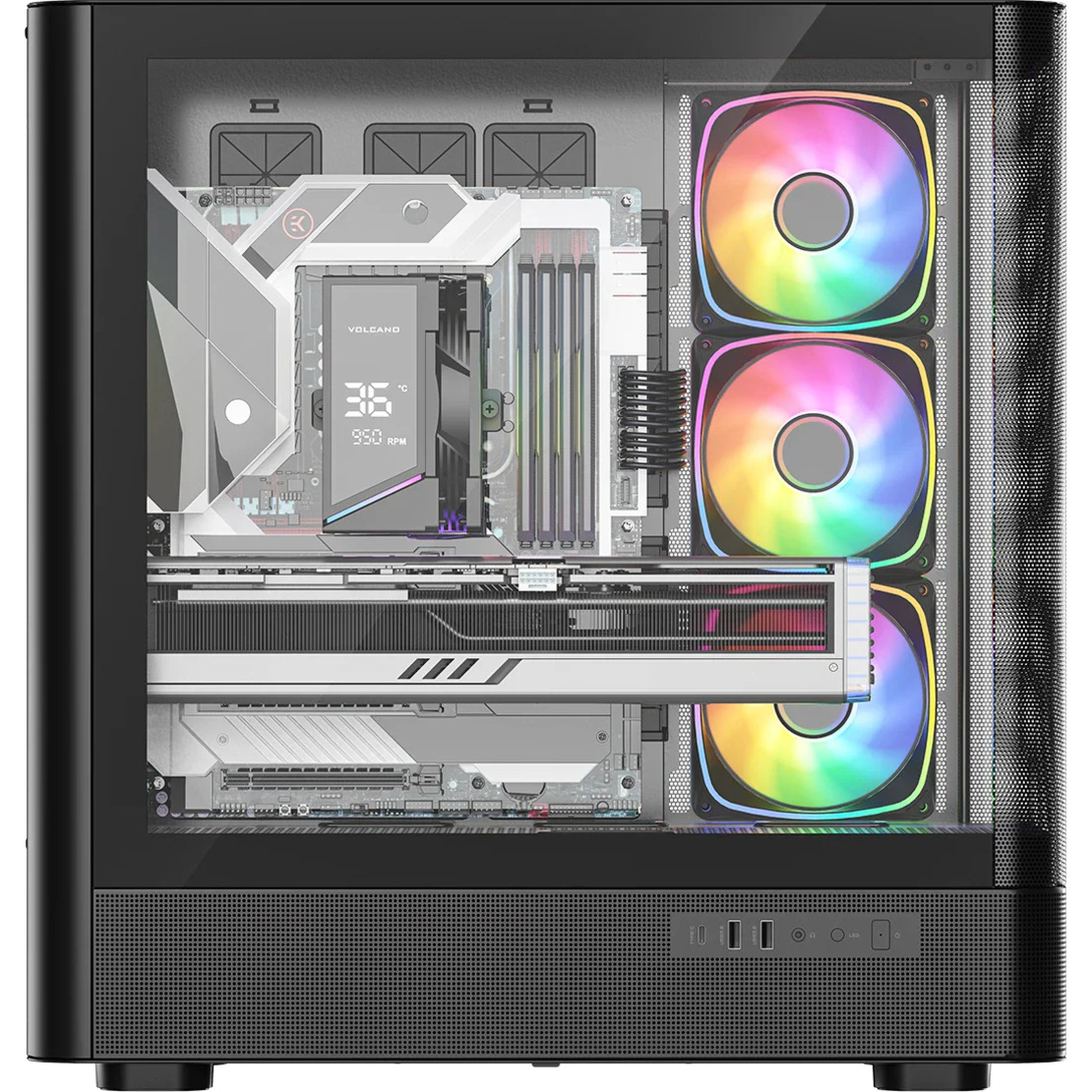 Корпус MODECOM Volcano AQ500 ARGB Midi Black (MC-A-AQ500-4FA-B)