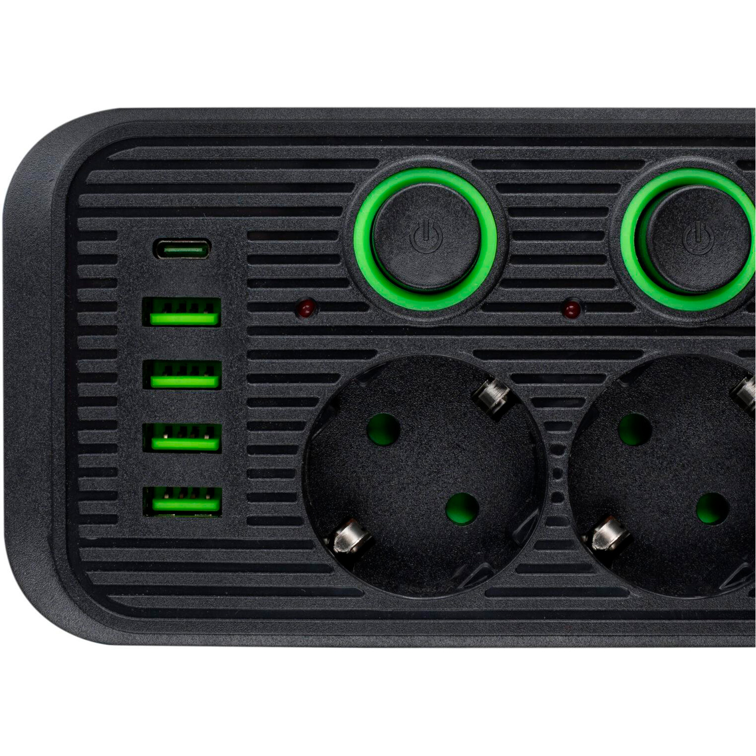 Мережевий фільтр XOKO SP-5-2-1 Black, 5 розеток, 1xUSB-C, 4xUSB, 2м