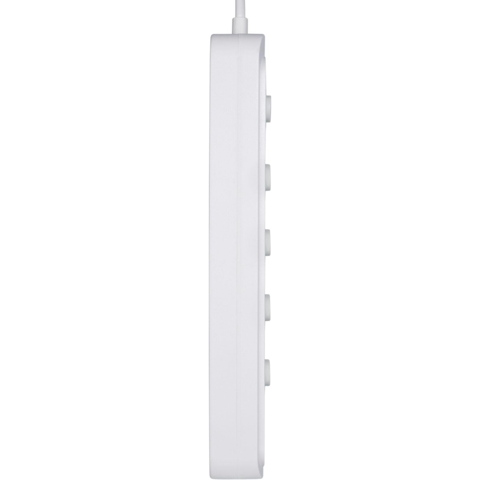 Мережевий фільтр XOKO SP-5-2-1 White, 5 розеток, 1xUSB-C, 4xUSB, 2м