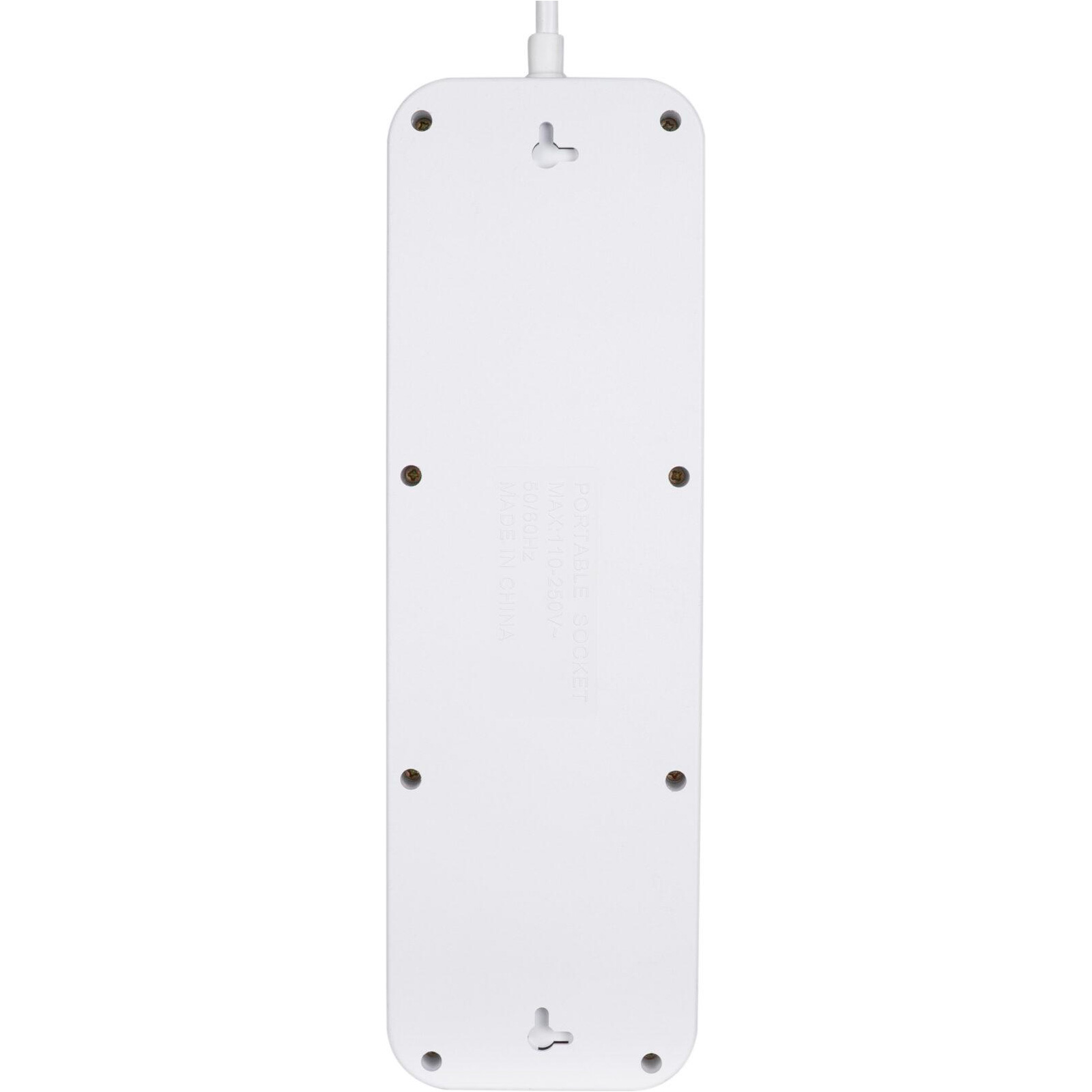 Мережевий фільтр XOKO SP-5-2-1 White, 5 розеток, 1xUSB-C, 4xUSB, 2м