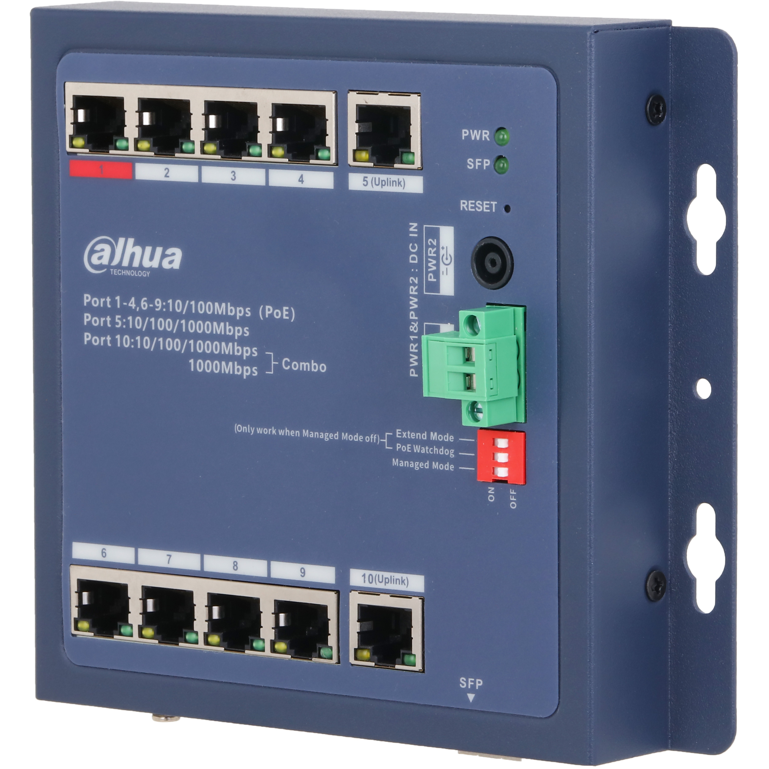 Комутатор DAHUA DH-CHS4110-8ET-90-F
