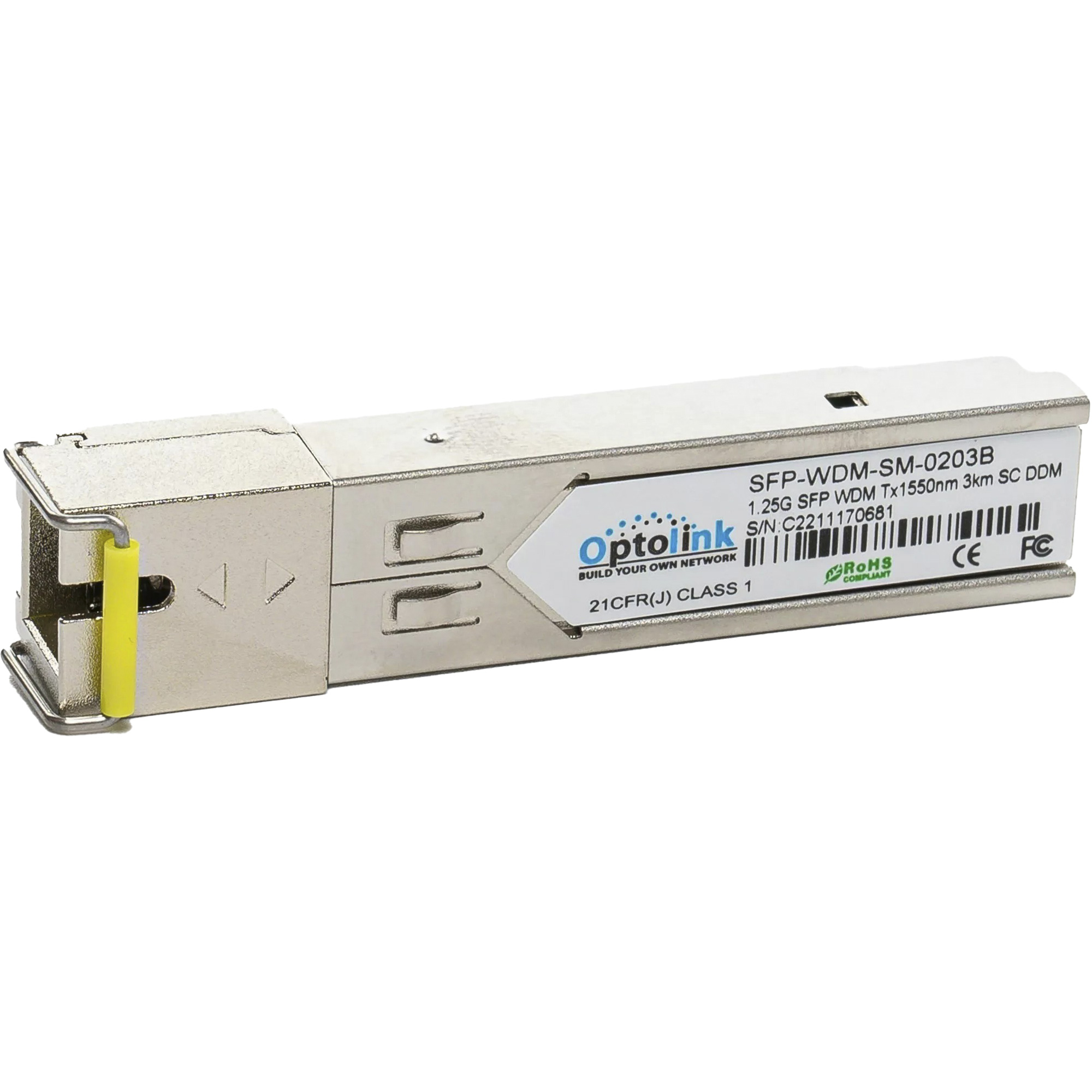 Модуль OPTOLINK SFP-WDM-SM-0203B SFP 1.25GbE Tx1550/Rx1310 3km SM SC