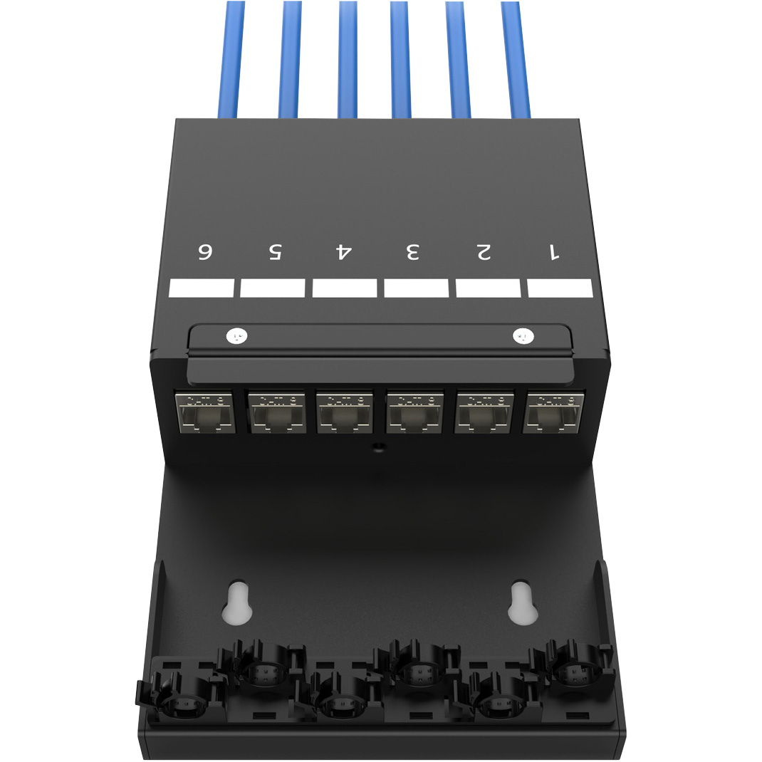 Патч-панель DIGITUS Consolidation Point Box 6-Port Keystone 6-port STP Cat.5e в сборе (DN-93708-6)