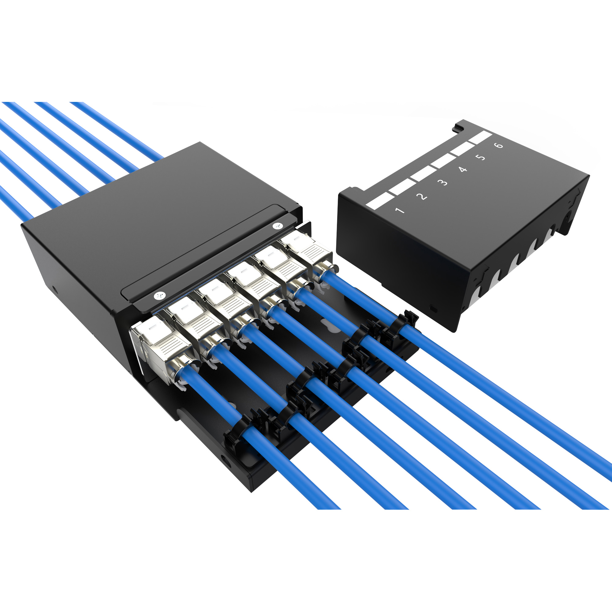 Патч-панель DIGITUS Consolidation Point Box 6-Port Keystone 6-port STP Cat.5e в сборе (DN-93708-6)