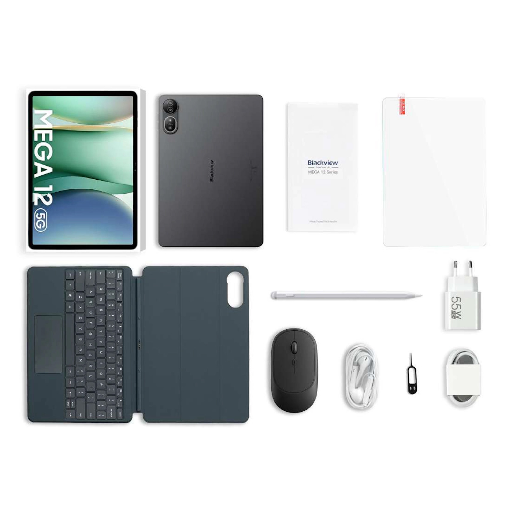 Планшет BLACKVIEW Mega 12 SET 12/256GB Flash Gold (6931548325291)