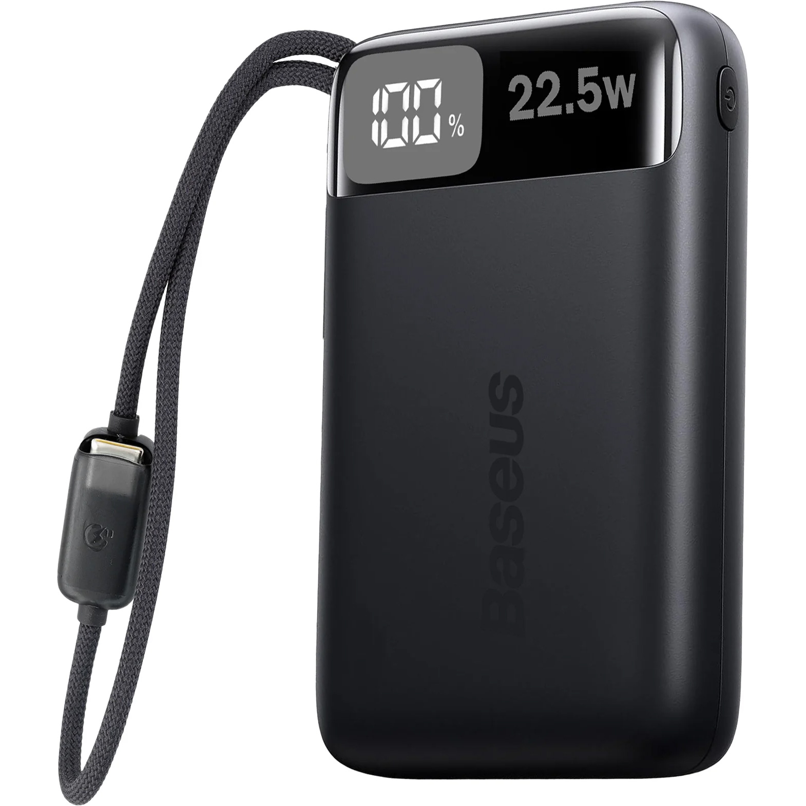 Повербанк BASEUS EnerFill FC11 Digital Display Power Bank with Dual Built-in Cables 22.5W 10000mAh Cosmic Black (E0027R04)