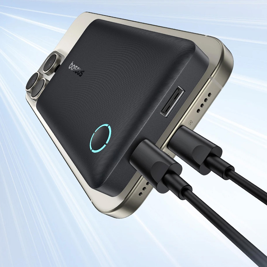 Повербанк BASEUS EnerFill FP11 Fast Charging Power Bank 15W 10000mAh Cosmic Black (P1008210C123-00)