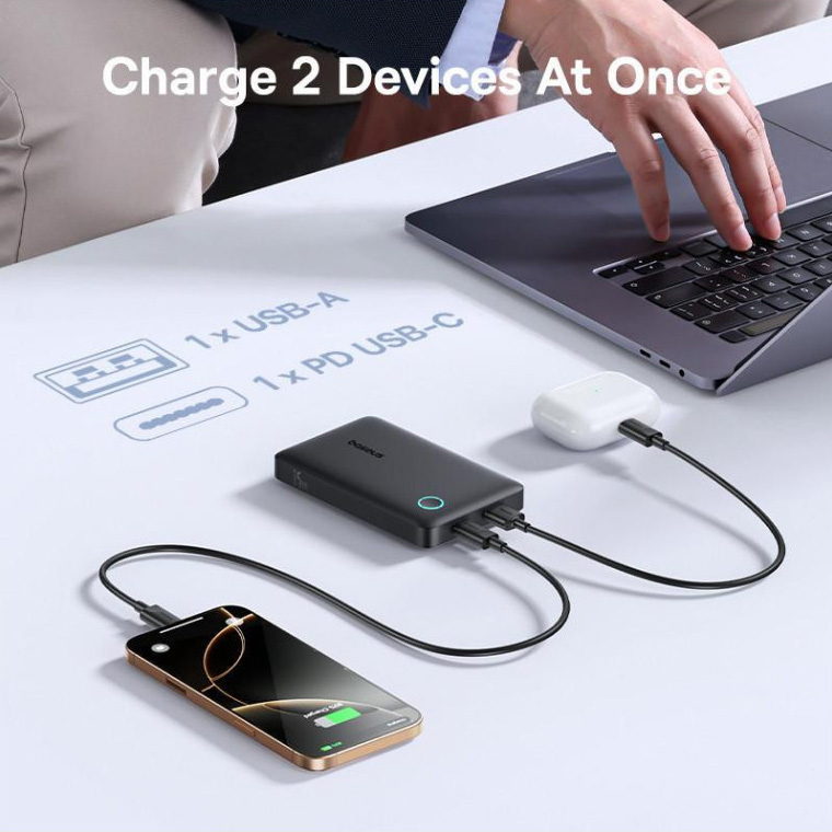 Повербанк BASEUS EnerFill FP11 Fast Charging Power Bank 15W 10000mAh Cosmic Black (P1008210C123-00)