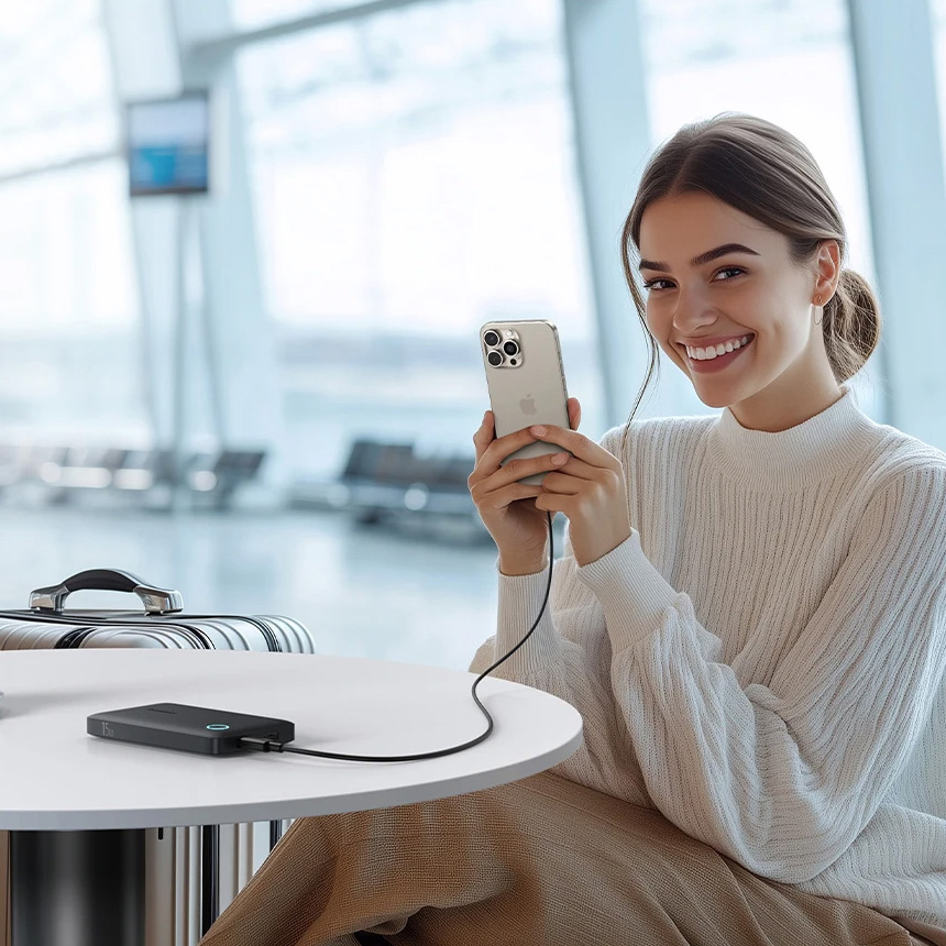 Повербанк BASEUS EnerFill FP11 Fast Charging Power Bank 15W 10000mAh Cosmic Black (P1008210C123-00)