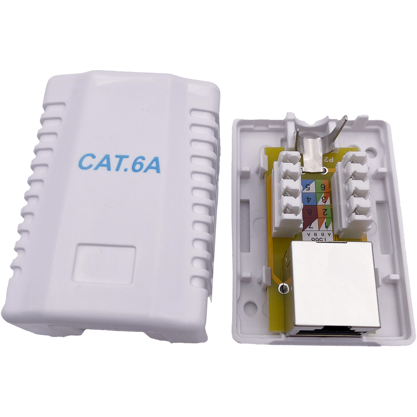 Розетка накладна CABLEXPERT RJ-45 Cat.6a FTP White (NCAC-1F6A-01)