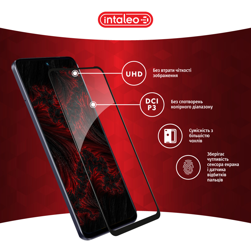 Захисне скло INTALEO Full Glue для Infinix Hot 30 Play