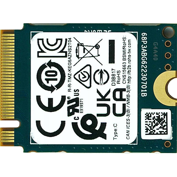 SSD диск KIOXIA (Toshiba) EG6 512GB M.2 NVMe Bulk (KEG60ZNS512G)