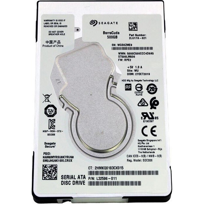 Жорсткий диск 2.5" SEAGATE BarraCuda Pro 500GB SATA/128MB (ST500LM036)