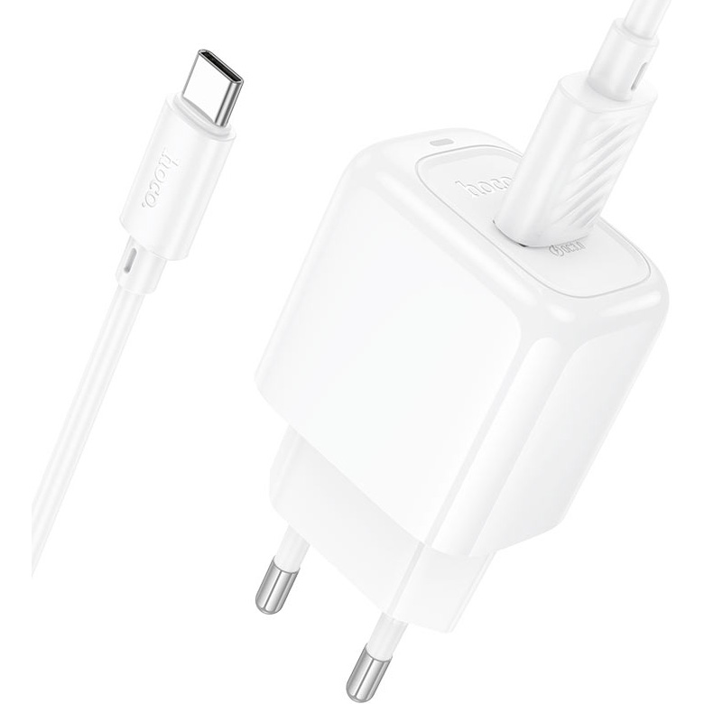 Зарядний пристрій HOCO CS52A Surplus 1xUSB-A, QC3.0, 18W White w/Type-C cable (6942007631471)