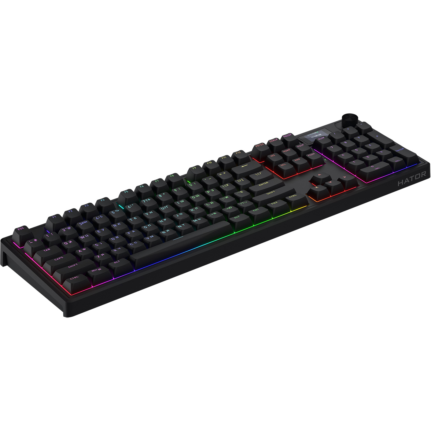 Клавіатура бездротова HATOR Skyfall 100 Pro Wireless Aurum Vanila Silent Switch UA Black (HTK4101UA)