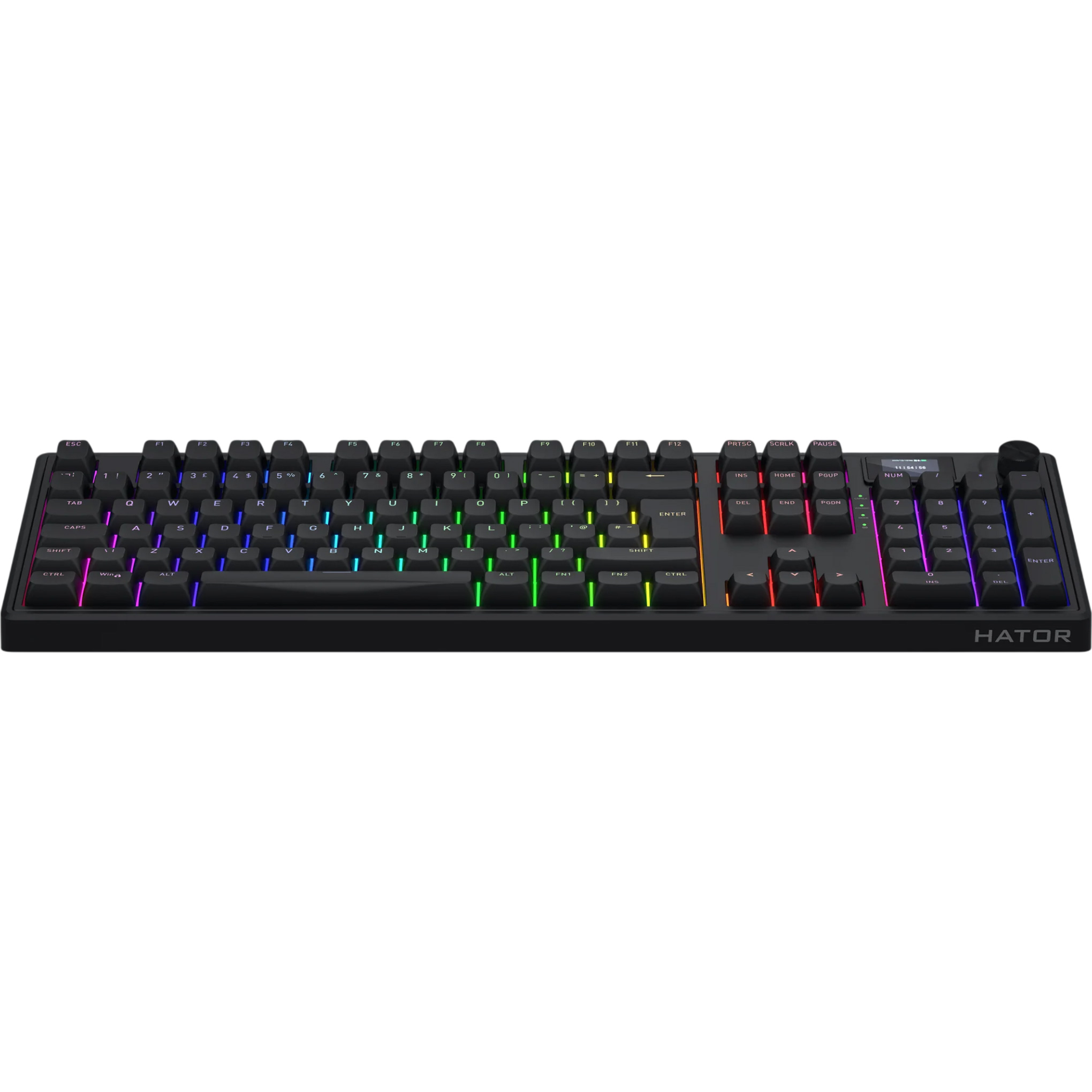 Клавіатура бездротова HATOR Skyfall 100 Pro Wireless Aurum Vanila Silent Switch UK-ISO Black (HTK4101EU)