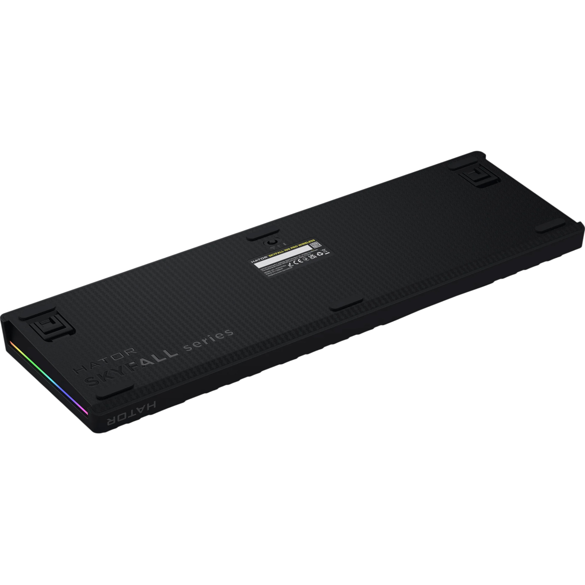 Клавіатура бездротова HATOR Skyfall 100 Pro Wireless Aurum Vanila Silent Switch UK-ISO Black (HTK4101EU)