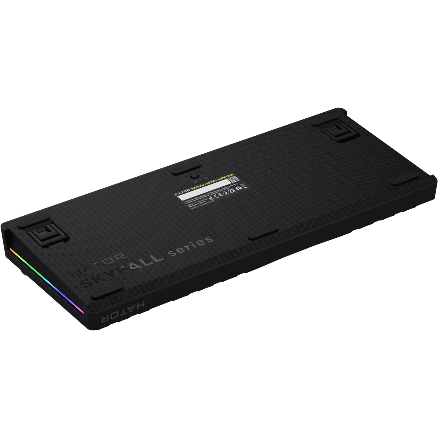 Клавіатура бездротова HATOR Skyfall 80 Pro Wireless Aurum Vanila Silent Switch UA Black (HTK4181UA)