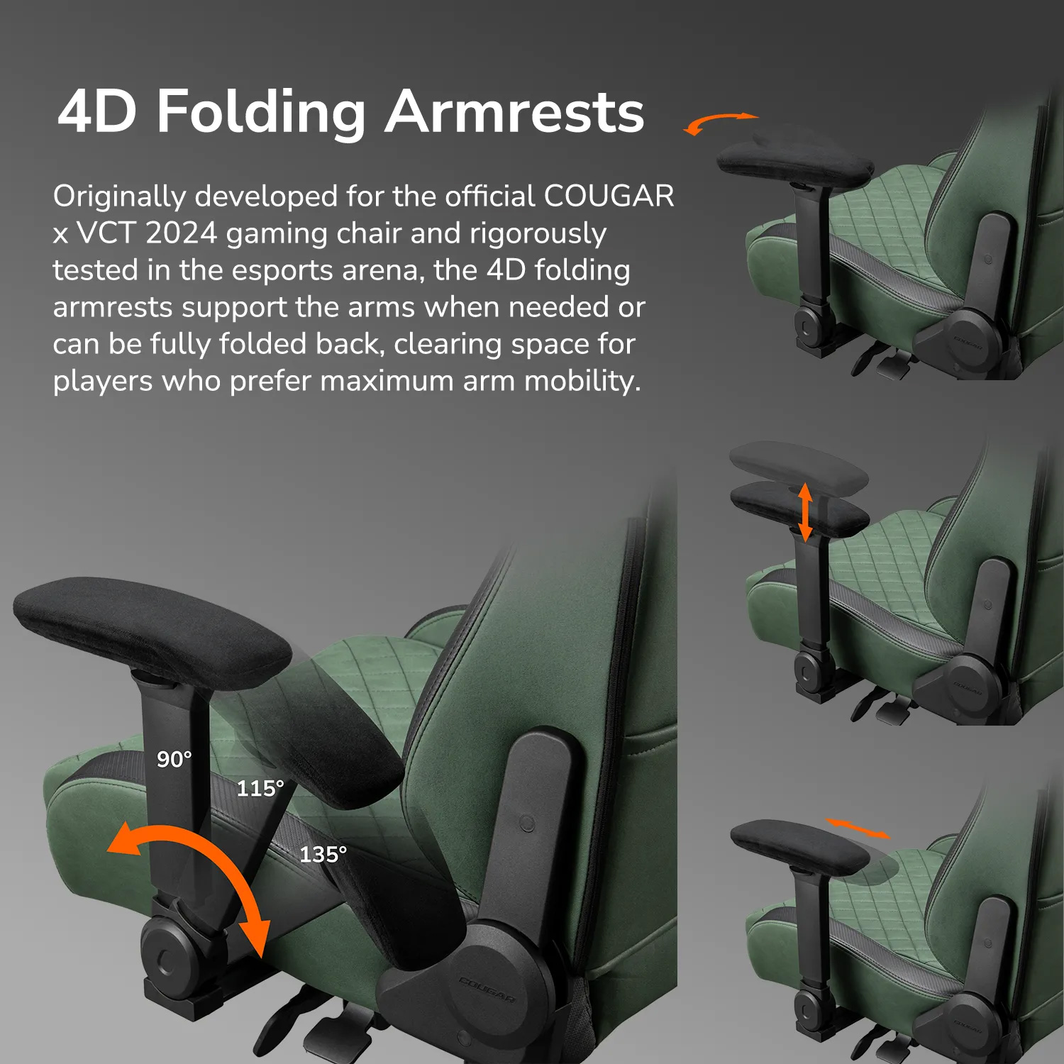 Крісло геймерське COUGAR Defensor S F Army Green (DEFENSOR S ARMY GREEN F)