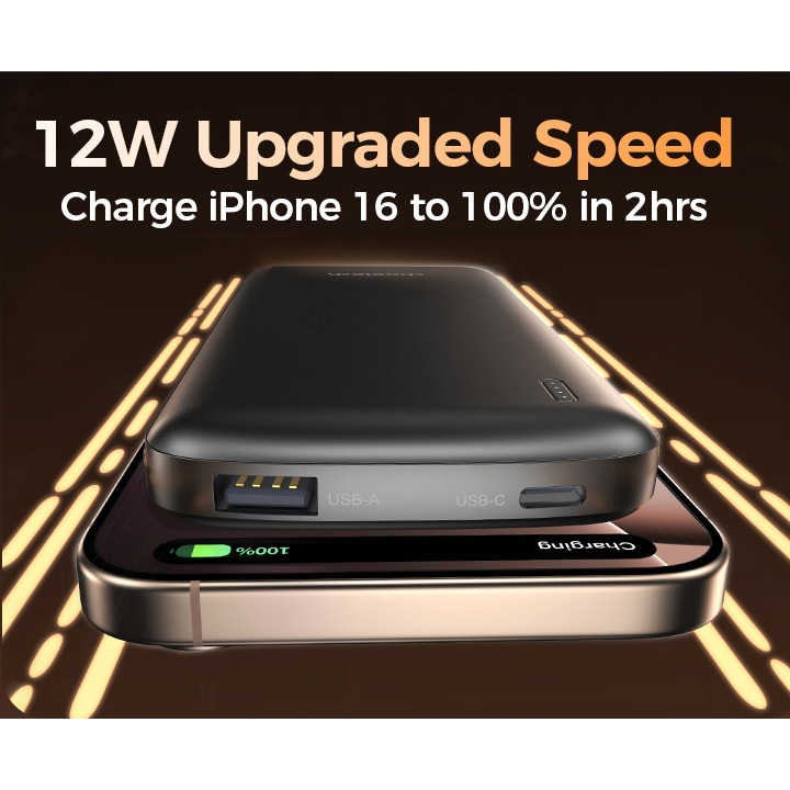 Повербанк CHOETECH B850 1xUSB-C, 1xUSB-A, 12W 10000mAh Black