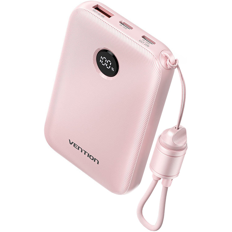 Повербанк VENTION Velo 22.5W 10000mAh Pink (FKAP0-C)