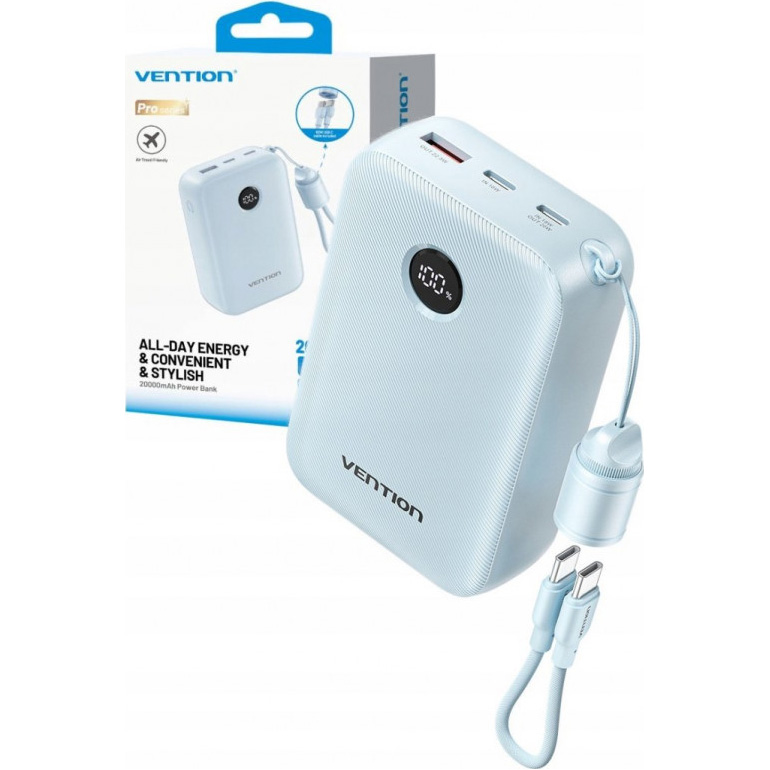 Повербанк VENTION Velo 22.5W 20000mAh Blue (FKBL0-C)