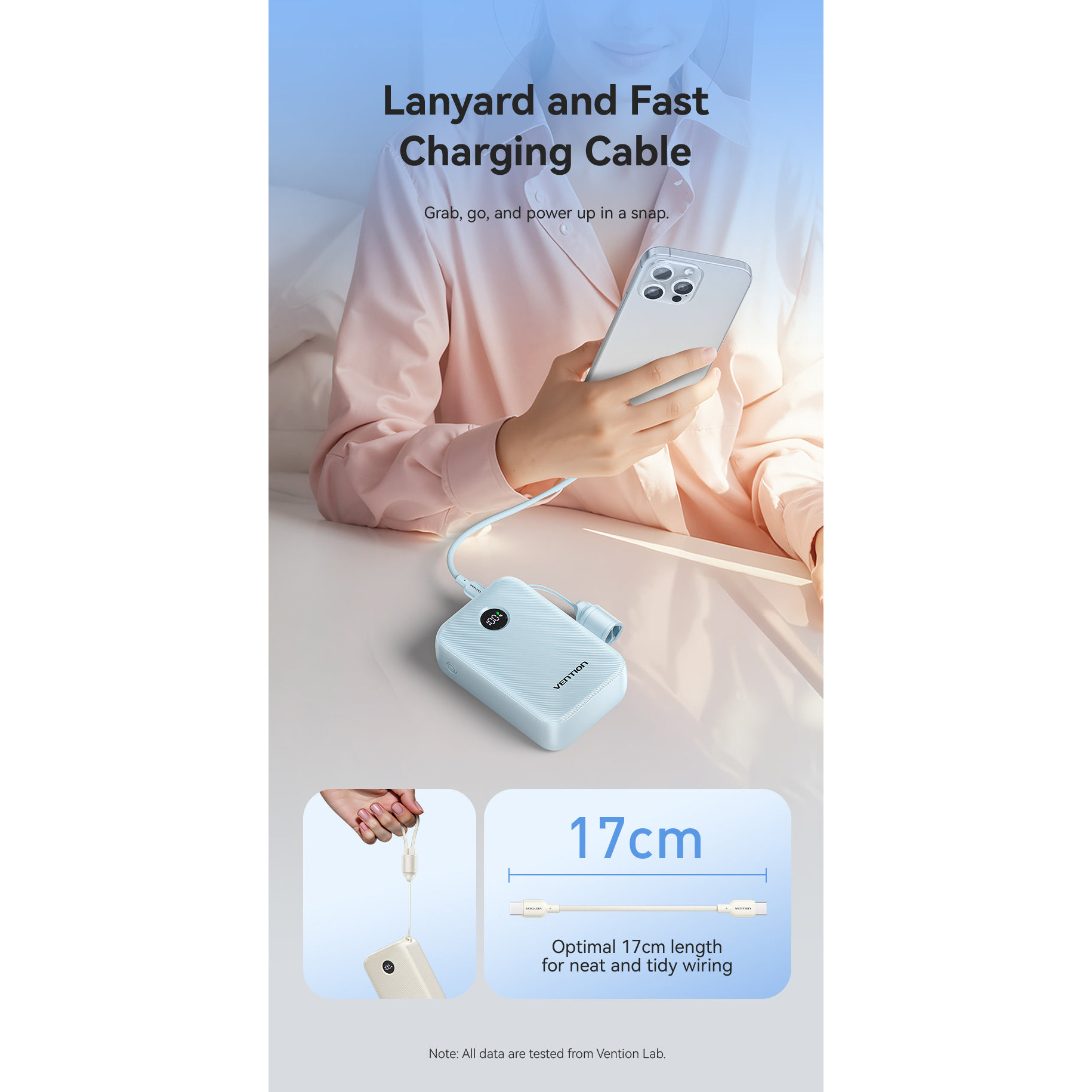 Повербанк VENTION Velo 22.5W 20000mAh Blue (FKBL0-C)