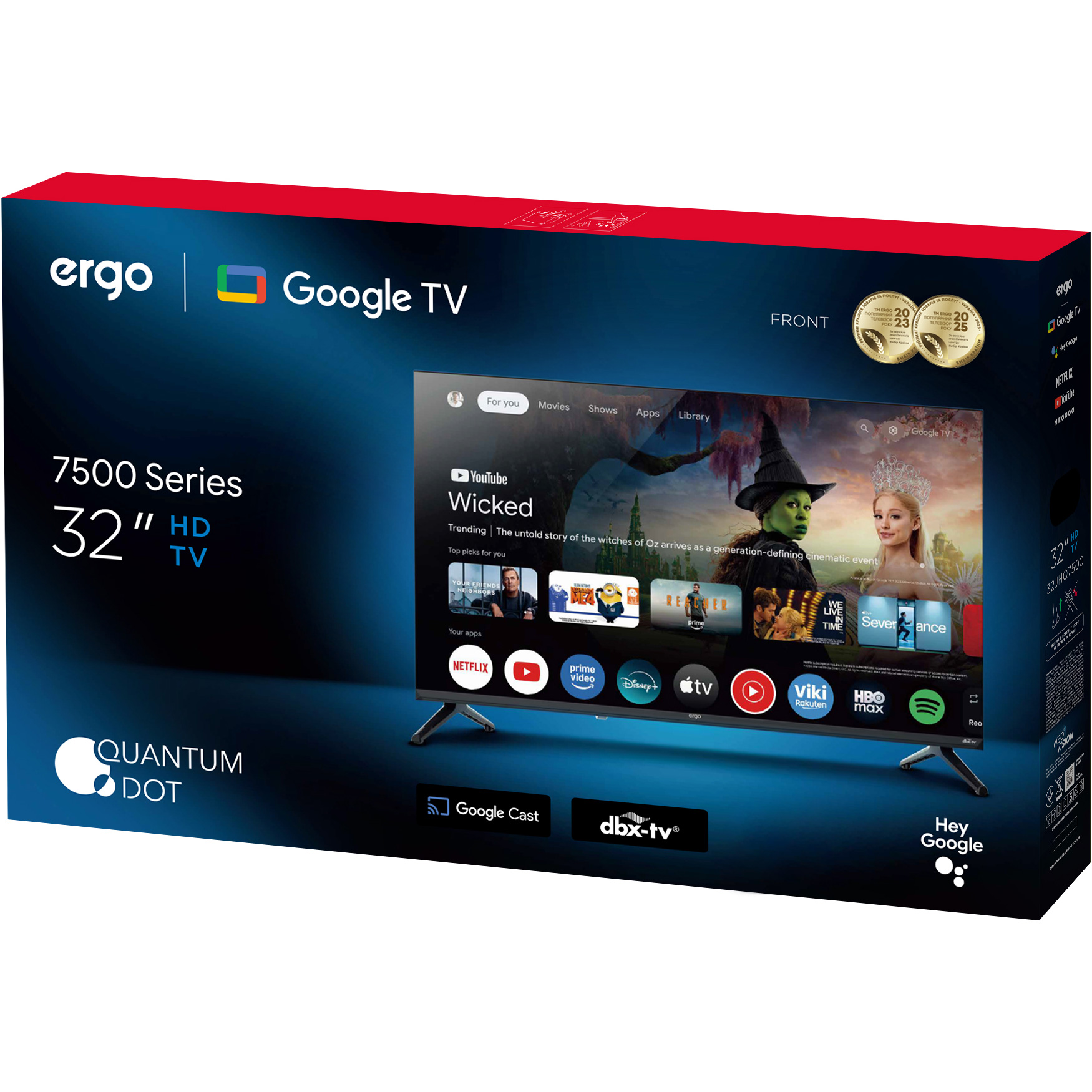 Телевизор ERGO 32" QLED 32JHQ7500