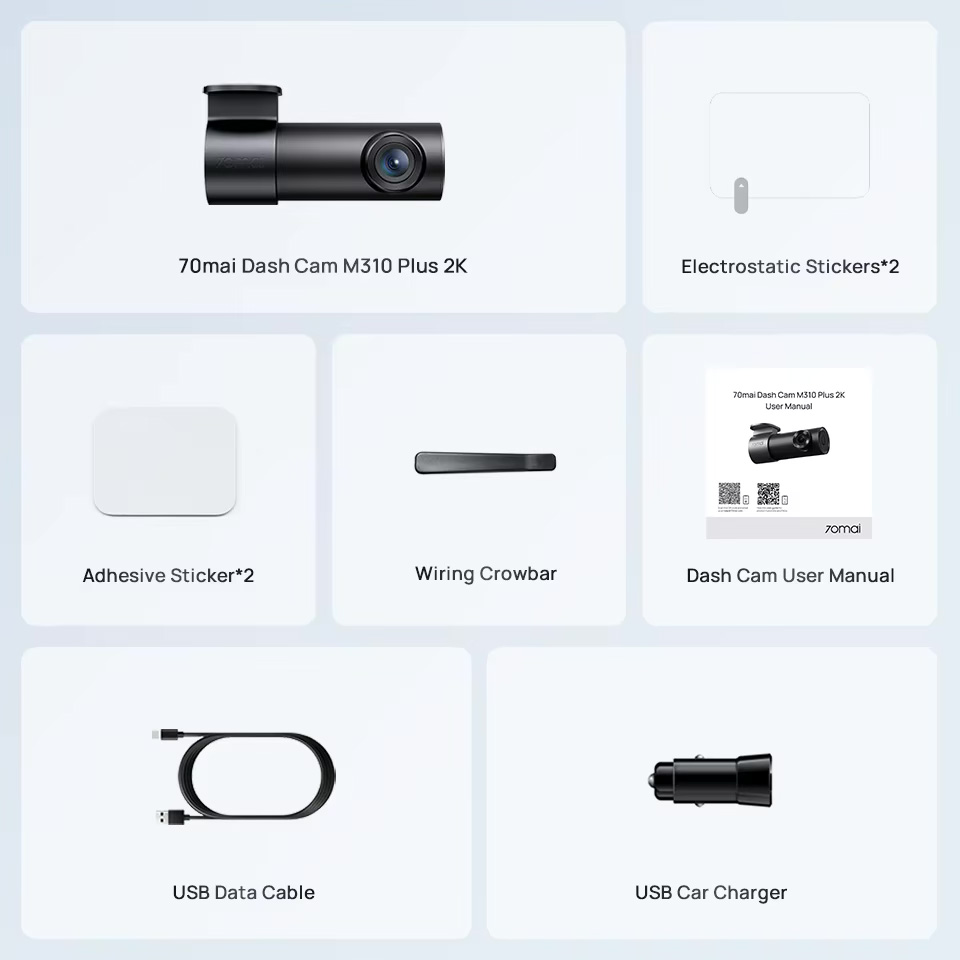 Автомобільний відеореєстратор Xiaomi 70MAI Dash Cam M310 Plus 2K Black