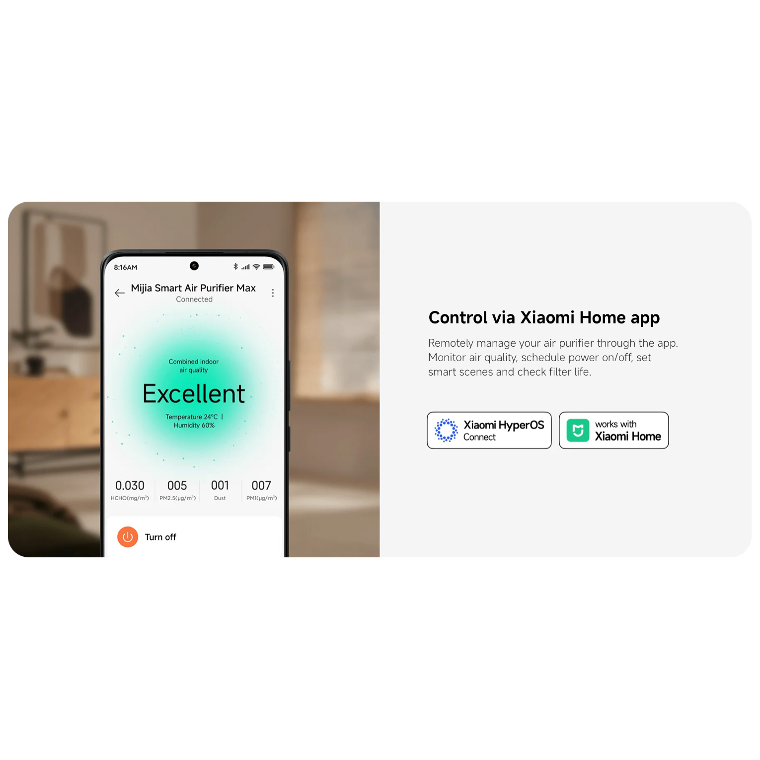 Очиститель воздуха Xiaomi MIJIA Smart Air Purifier Max (BHR08XEEU)
