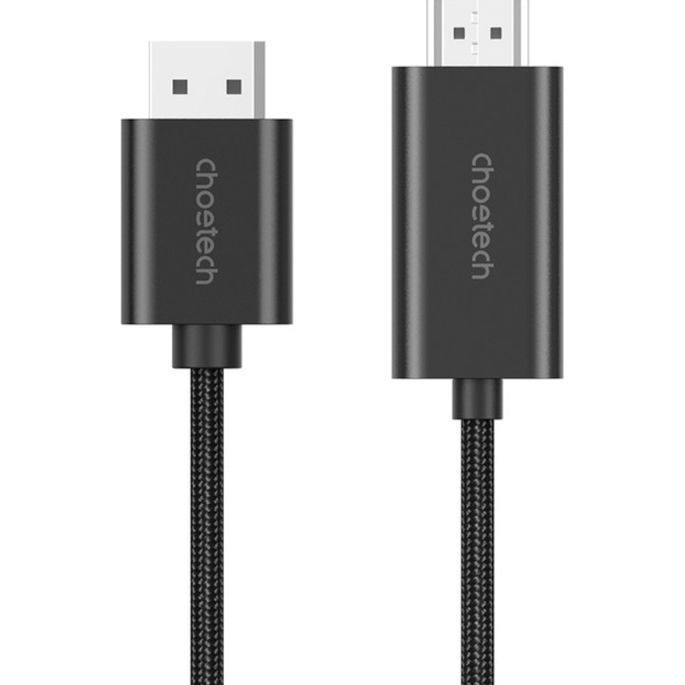 Кабель CHOETECH 4K 60Hz DisplayPort - HDMI 2м Black (XDH01-BK)